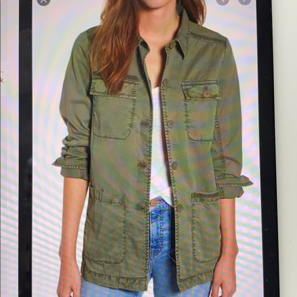 Caslon Jackets & Blazers - Caslon Army Green Utility Jacket
